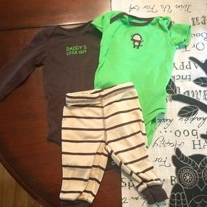 Carter's Daddy's Monkey Set 3M